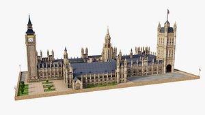 3D model House of Parliaments London v2