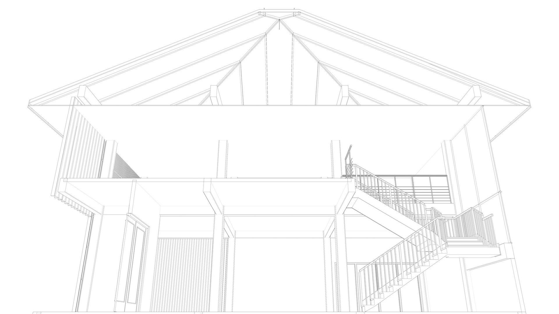 House In Section Cut 25-10 3D Model - TurboSquid 2346750