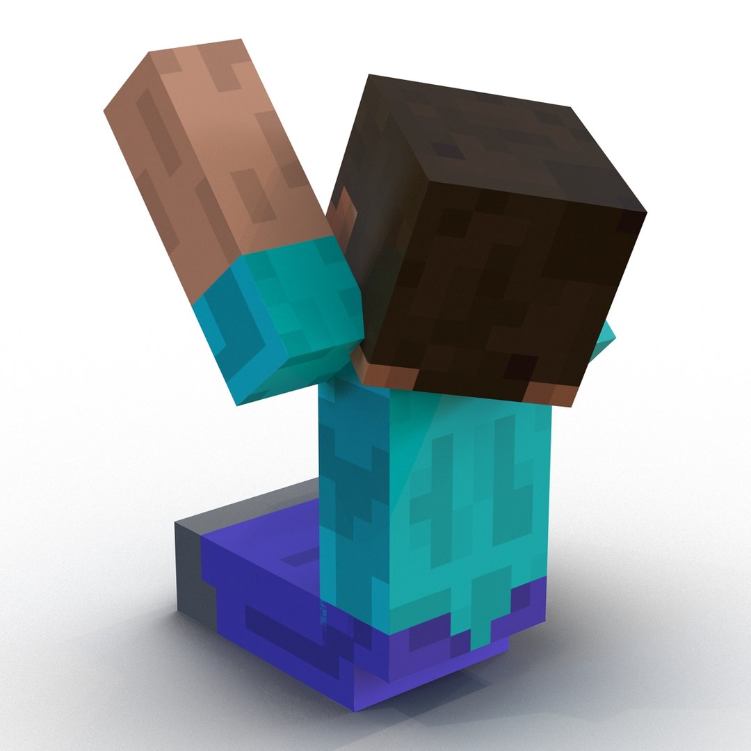 3d модели minecraft. Стив 3d. Майнкрафт Стив 3d. 3д Стив из МАЙНКРАФТА. Модель Стива.