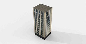 Low-poly Modern High-Rise Office Building