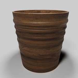 3D Wooden glass model