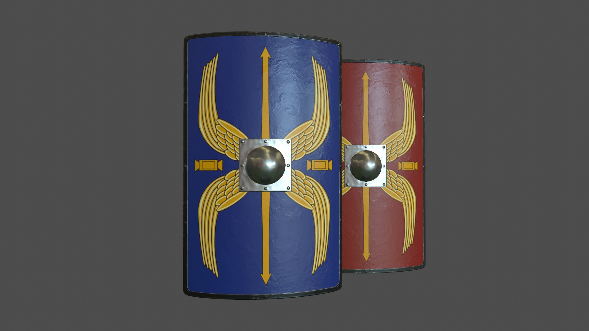3d Roman Shield Model Screenshot010