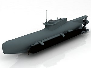 3D Seehund German Midget Submarine