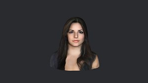 Beautiful brunette woman 1- Realistic bust head ready