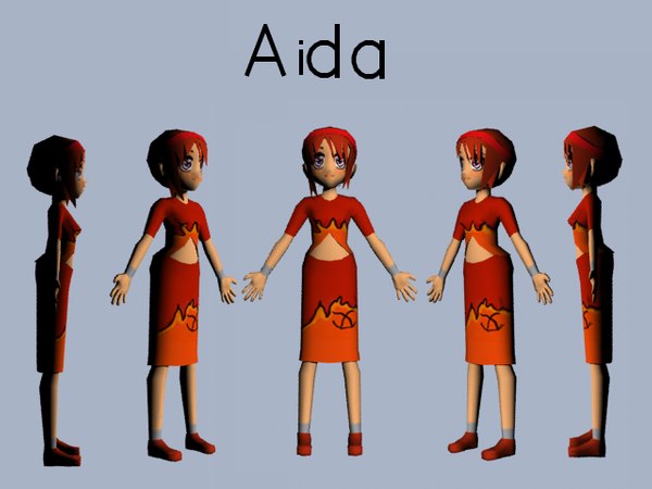 girl aida 3d max