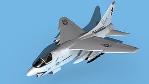 Chance Vought A-7D Corsair V10 USN 3D model