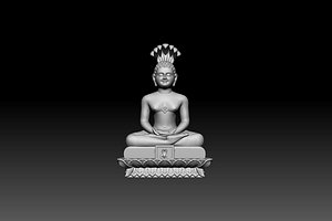 Digambara Tirthankara Idol for Resin or FDM Printing 3D model