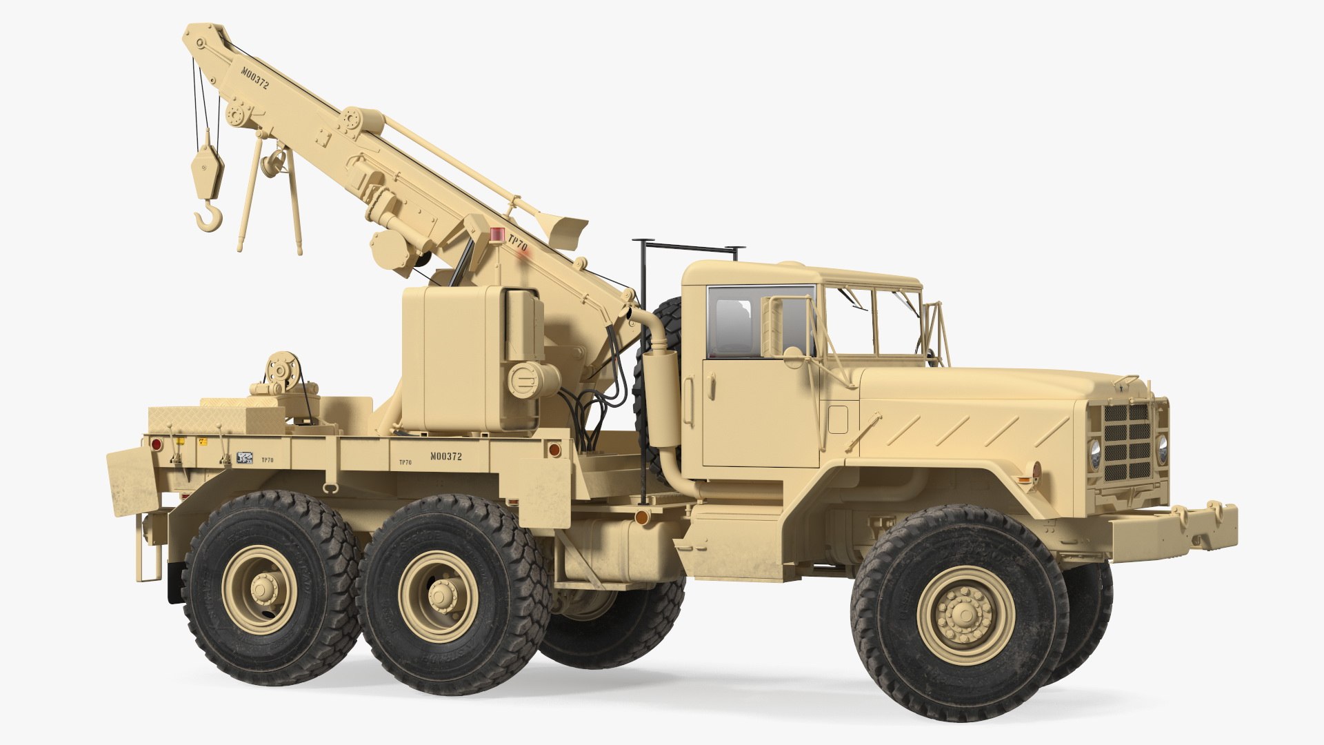 M939 Military Wrecker Light Rigged 3D model preview