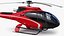 Airbus Helicopter H130 Red - Eurocopter EC 130 con cabina e interior