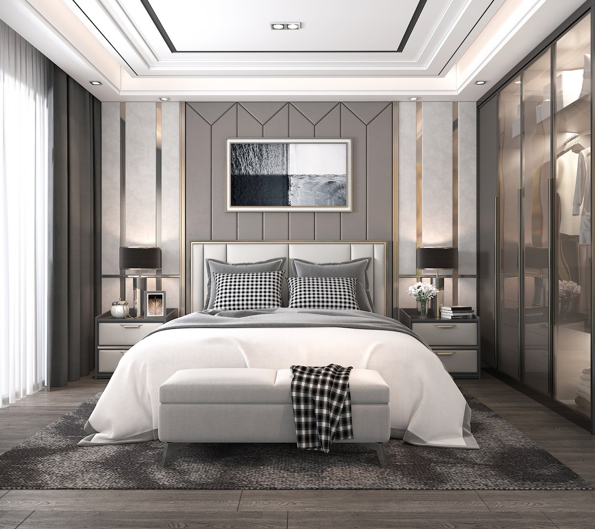 Modern Bedroom Interior Scene 3D model - TurboSquid 1773420