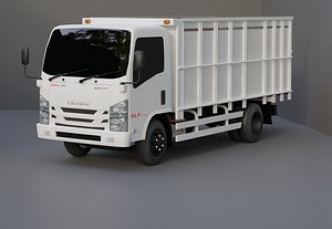 TRUCK ISUZU LOW POLY ready for unreal engine