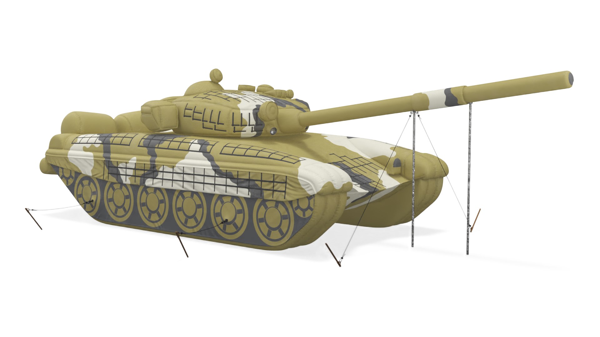 Military Dummy Inflatable Tank 3D model preview