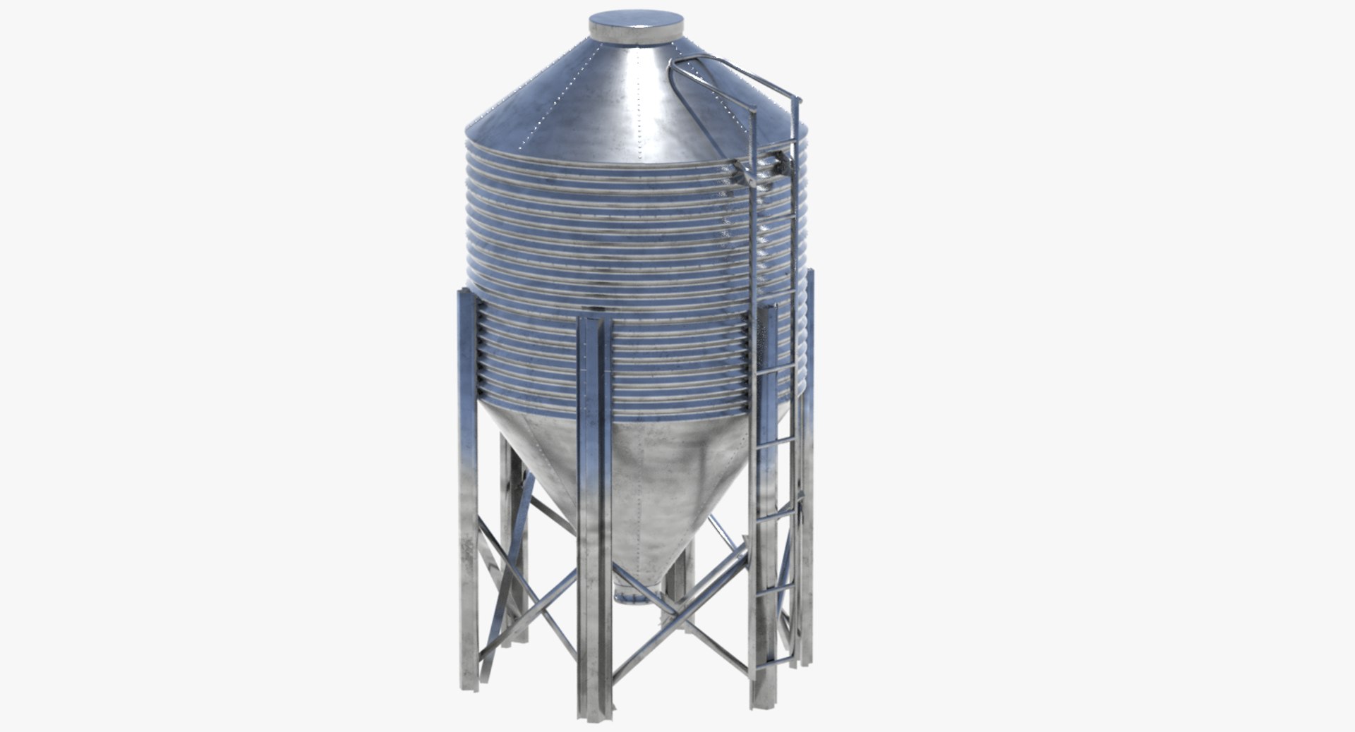 3d chicken silo feed model