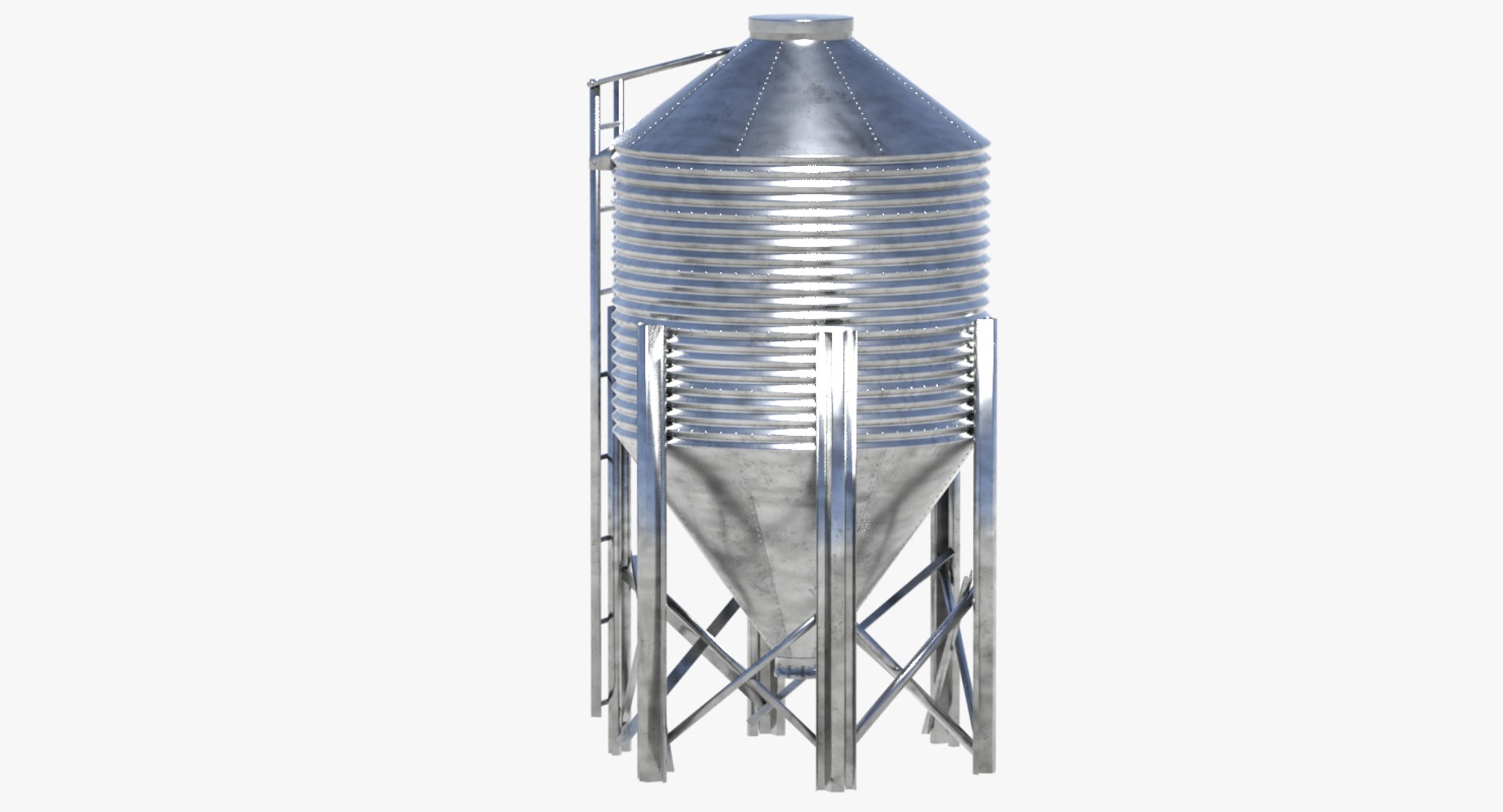 3d chicken silo feed model