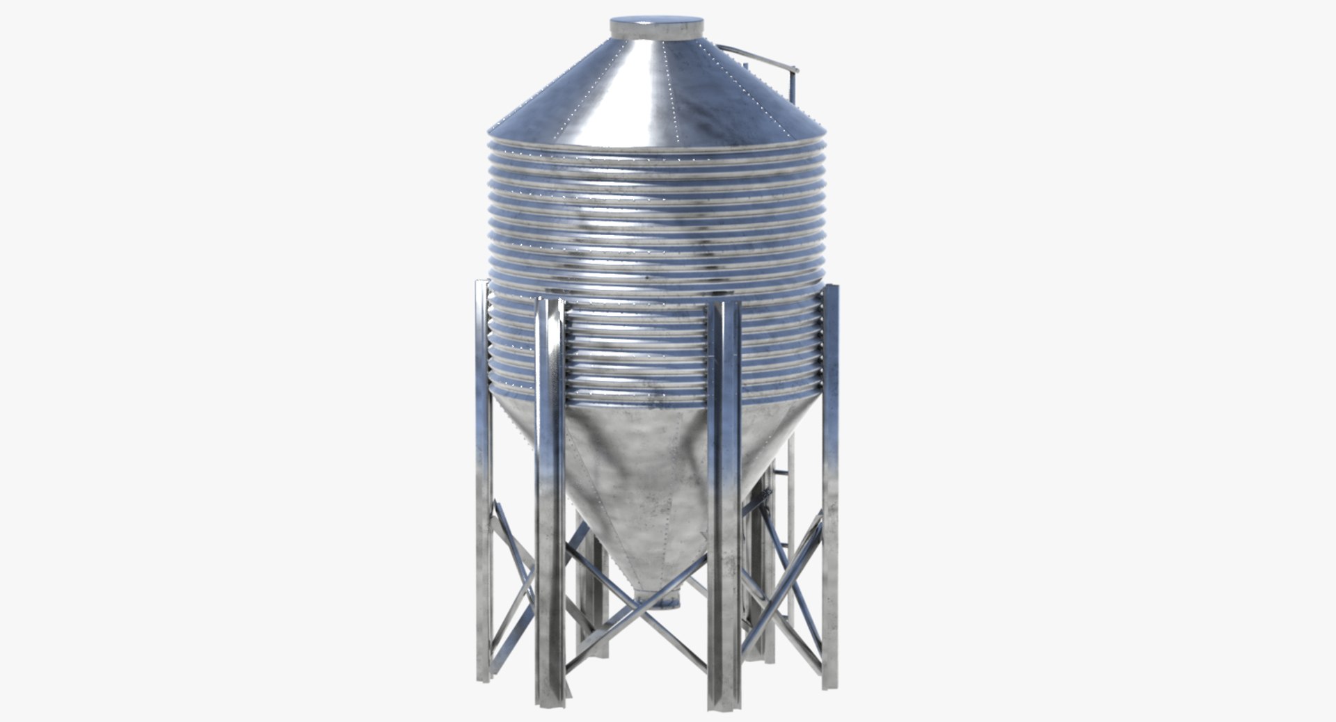 3d chicken silo feed model