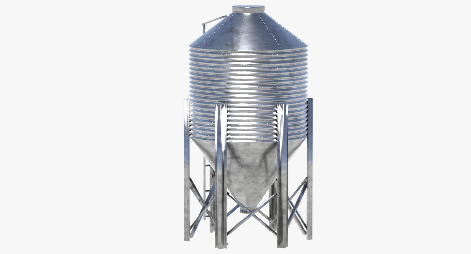 3d Chicken Silo Feed Model