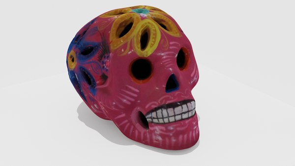 scanned mexican calavera skull 3D