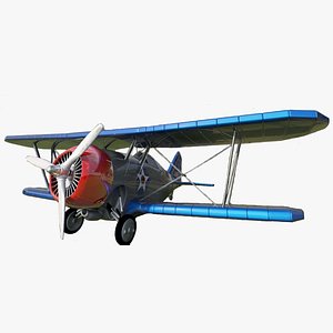 Grumman F2F USA WW2 PLANE 3D model