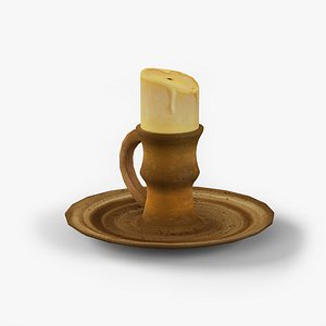 3d flat candle lighting model