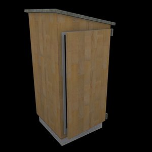 3d model outhouse toilet wc
