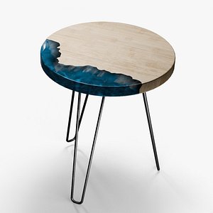 3D Coffee Table with Epoxy Resin