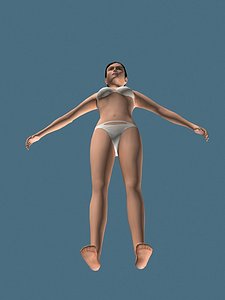female girl 3d max
