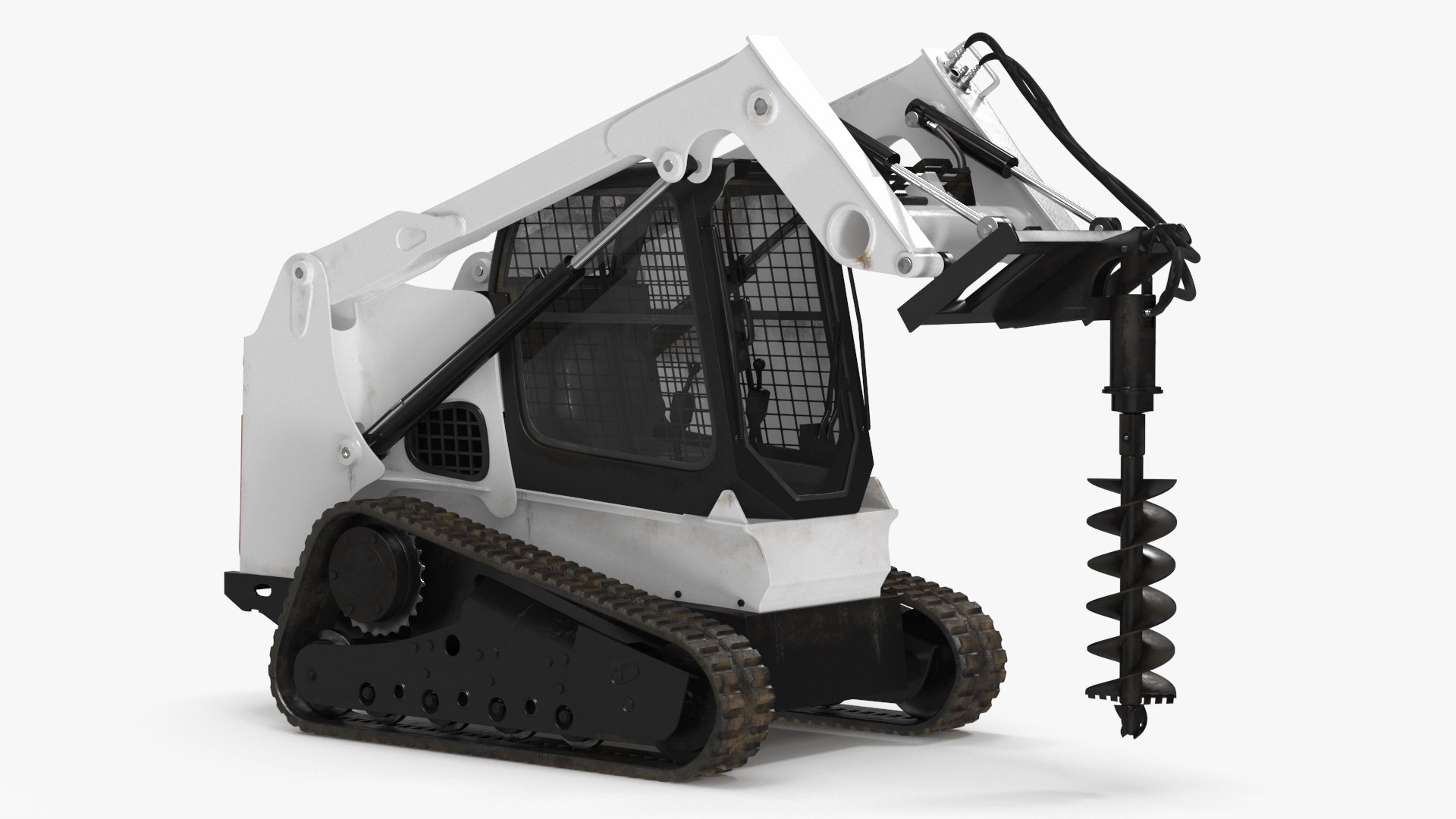 Compact Tracked Loader with Auger 3D model preview