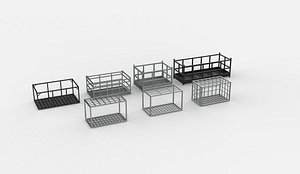 truck box set 3D model 3D model