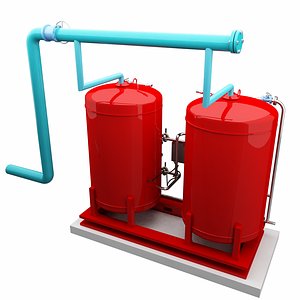 3D chilled water expansion tank model