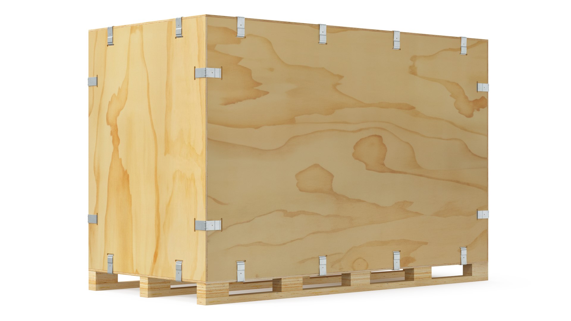 Heavy Duty Wood Crate 3D model preview