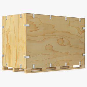 Heavy Duty Wood Crate 3D model