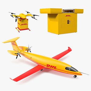 DHL Express Delivery Collection 2 3D model