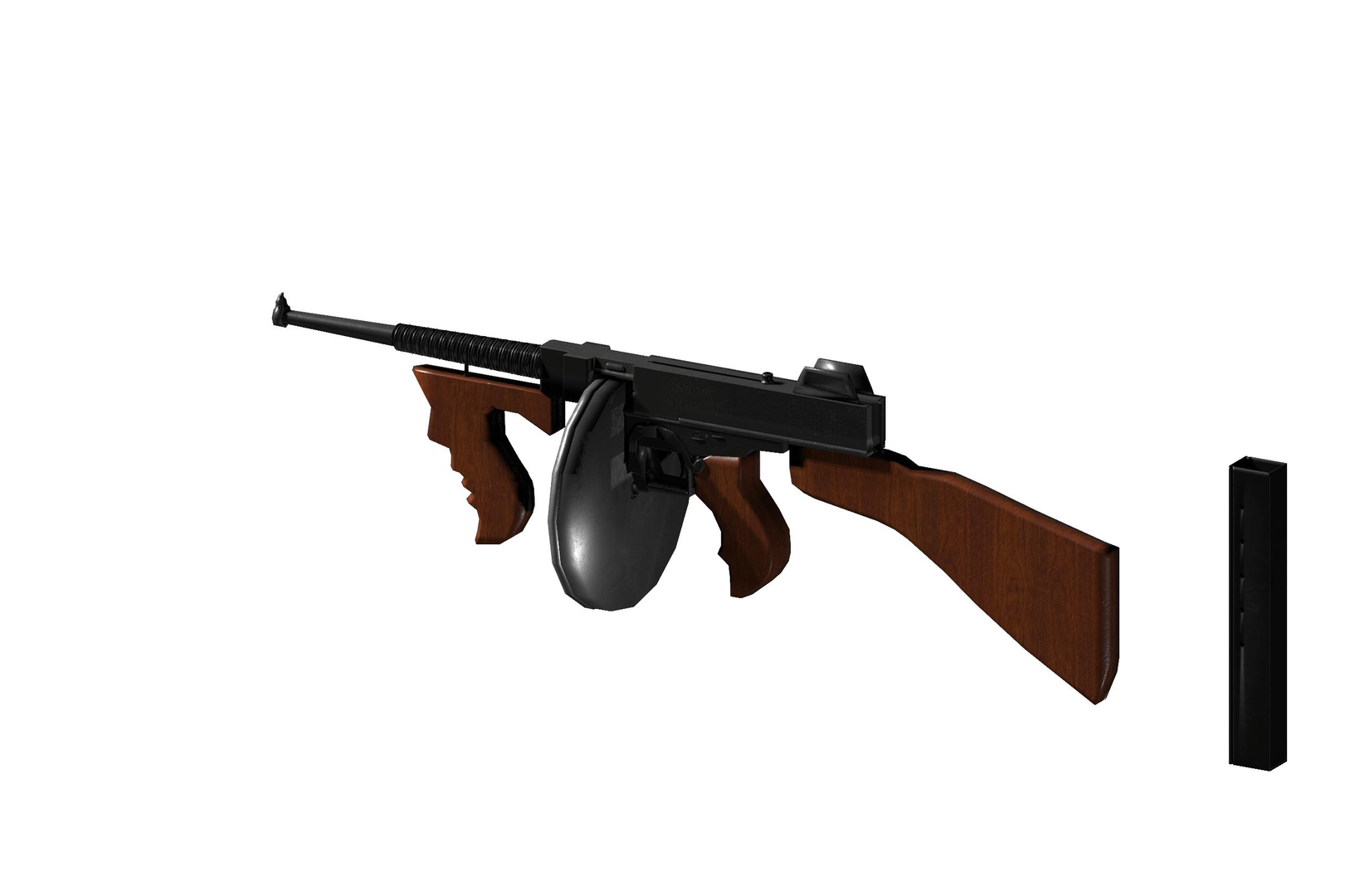 3D Thompson SubMachine Gun M1928 - M1921A - M1a1 Model 1-2 Model ...