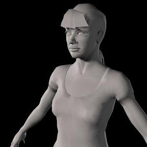 female character kate 3d model