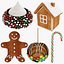 Christmas dessert collection 3D model