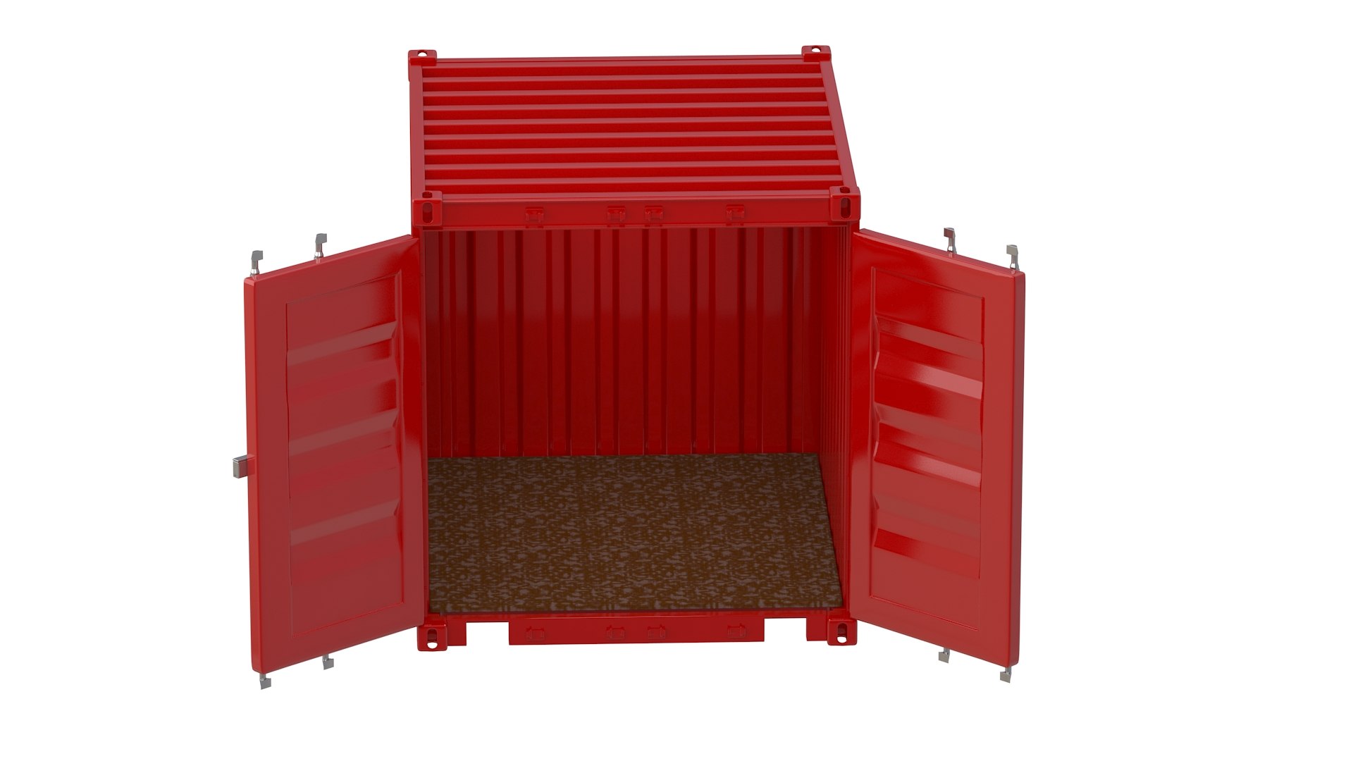 8ft Shipping Container Red 3D - TurboSquid 2347359