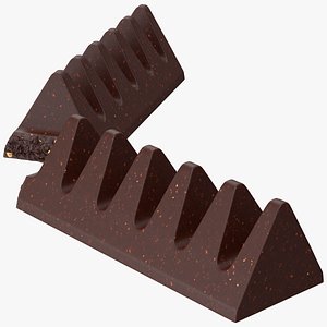 3D model Dark Chocolate Broken Bar