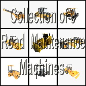 3d 9 road maintenance construction model