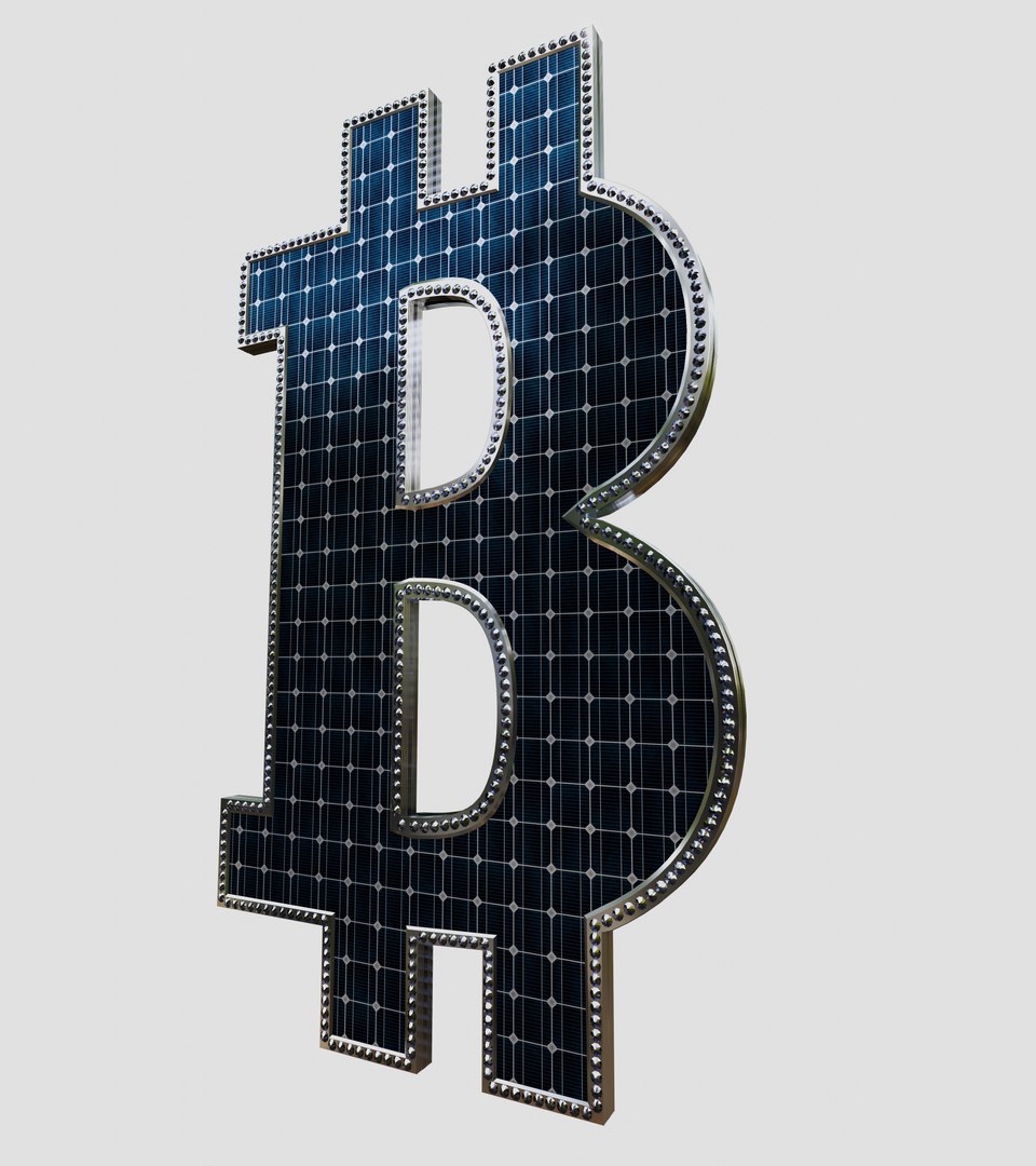 3D Solar Panel BTC Sign Model - TurboSquid 2242450