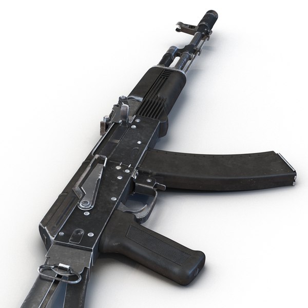 3d model assault rifle aks 74