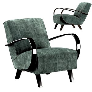Art Deco Belsuede Armchair by Atelier Caruso 3D model