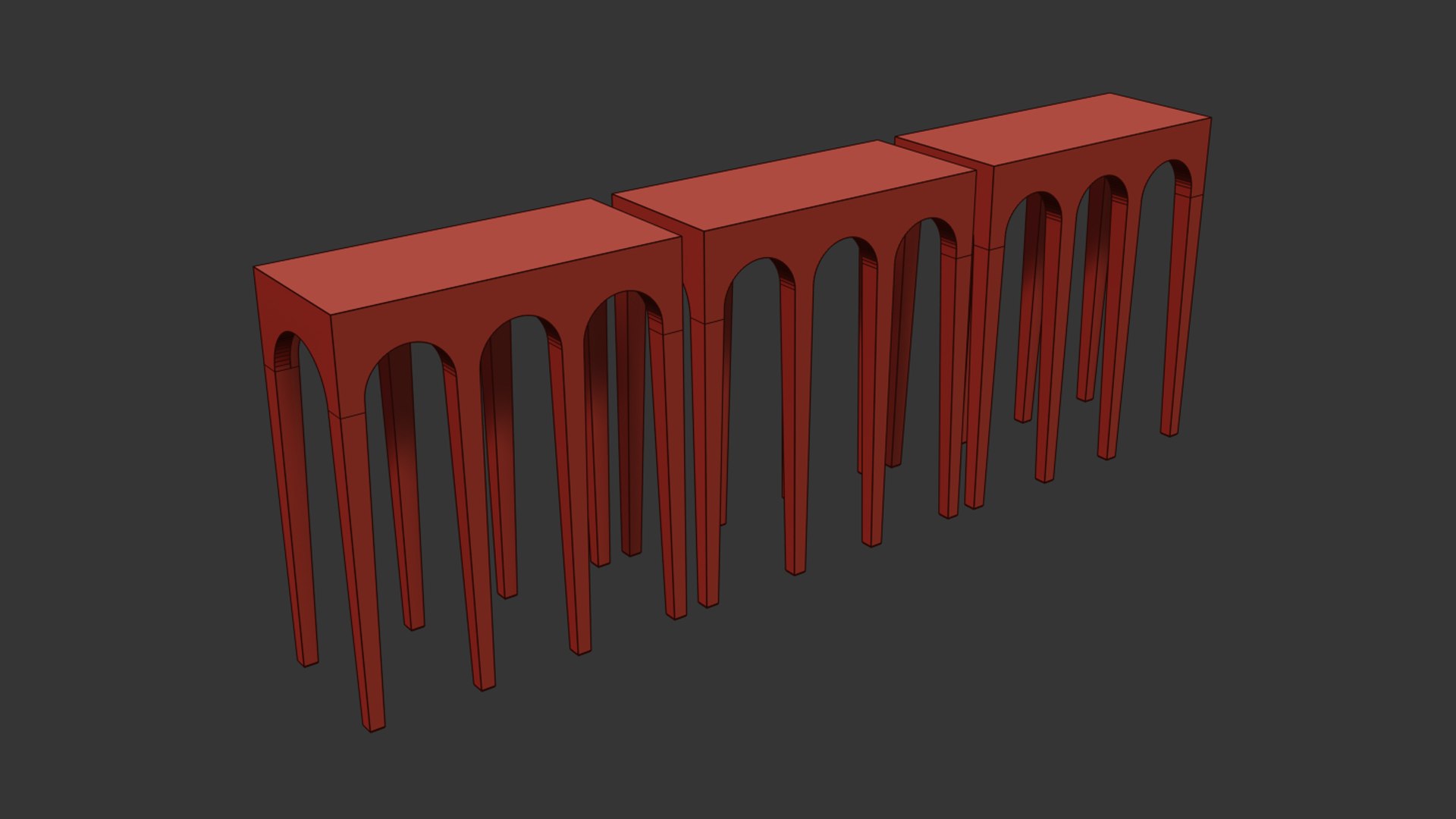 3D Bow Console Table By 101 Copenhagen - TurboSquid 2107447