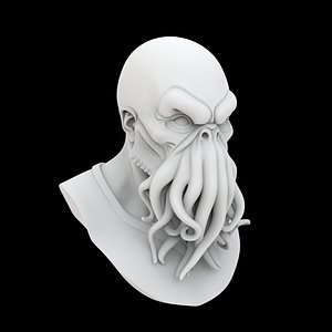 Cthulhu Bust 3D Print Model Horror Collectibles