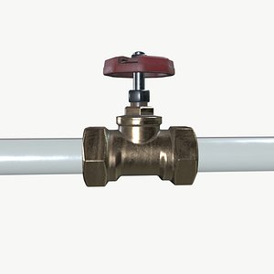 Pipe valve 3D model
