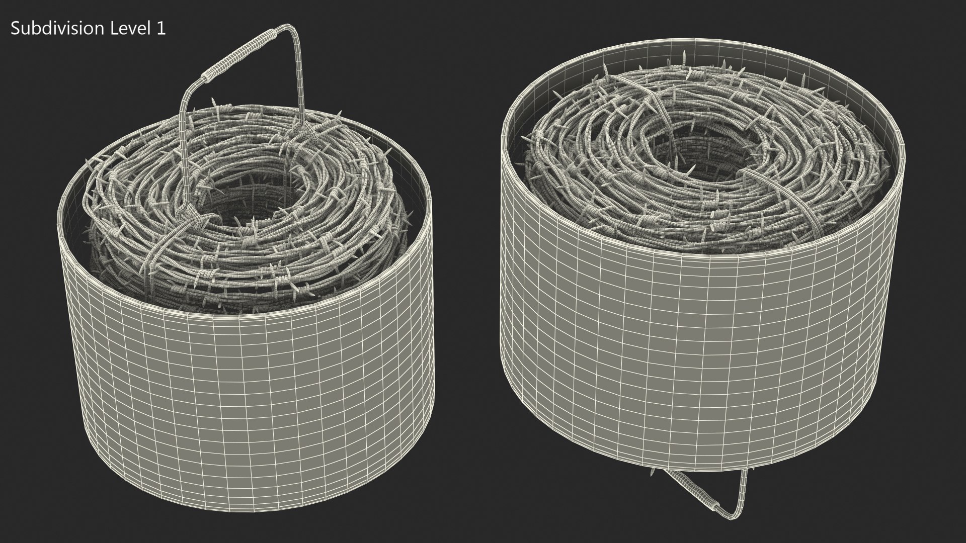 3D model Barbed Wire in Cardboard Packaging with Handle https://p.turbosquid.com/ts-thumb/bI/TvuNCG/lJ/barbedwireincardboardpackagingwithhandlec4dmodel016/jpg/1708694732/1920x1080/fit_q87/72eb7654380fa1cc7f79295fd1790bf5158c4ba0/barbedwireincardboardpackagingwithhandlec4dmodel016.jpg