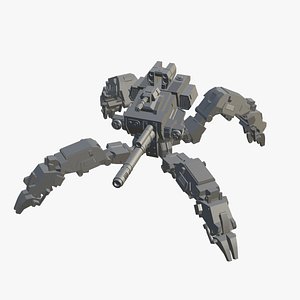 3D model Spider gun walker