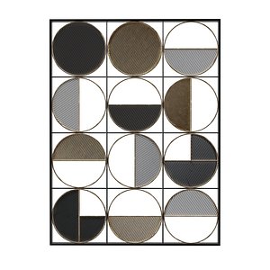 Half Circle 40 High Multi Color Metal Wall Art PBR