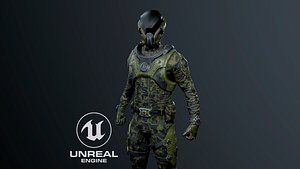 3D SCI-FI soldier model