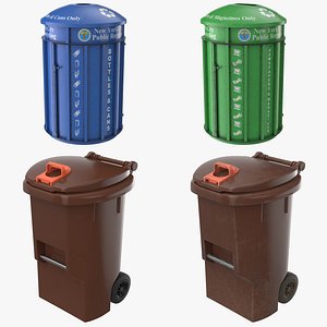 Collection Trash Can 4 in 1 PBR
