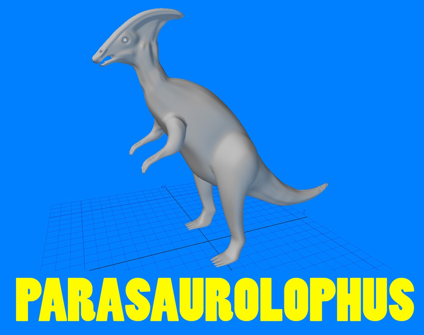 Parasaurolophus Dinosaur 3d Model 7068